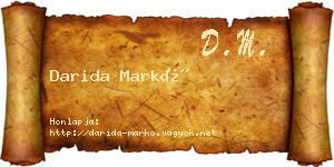 Darida Markó névjegykártya